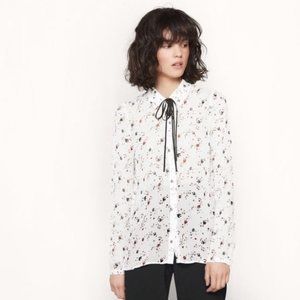 Maje Couco Imprime Chiffon Blouse